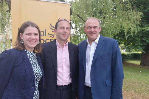 Andrew with Ed Davey and Jo Swinson