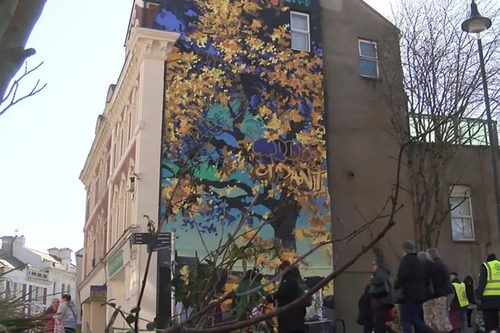 image of tree mural