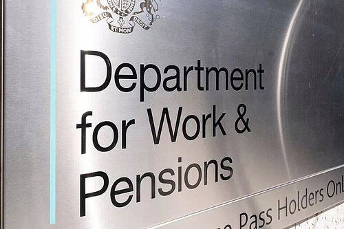 image of dwp sign