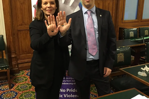 Baroness Hussein-Ece and Adrian Trett