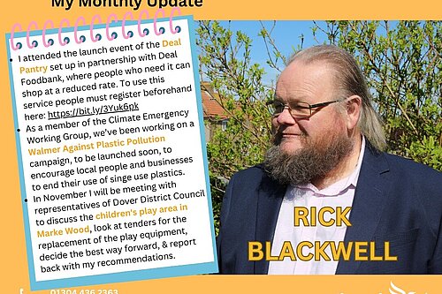 September Monthly Update from Rick Blackwell - our Walmer Town Councillor