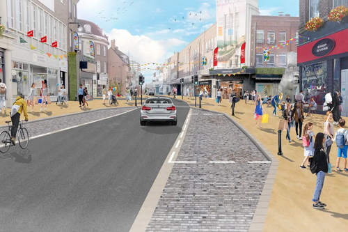 Artist’s Impression of Bedford High Street Following Transporting Bedford Works