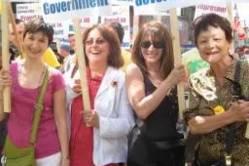 London Pride 2010 - Caroline Pigeon, Ros Scott, Lynne Featherstone, and Sarah Ludford