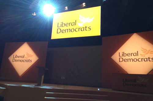Lib Dem conference stage