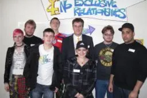David Goodall with the Fairbridge students and helpers