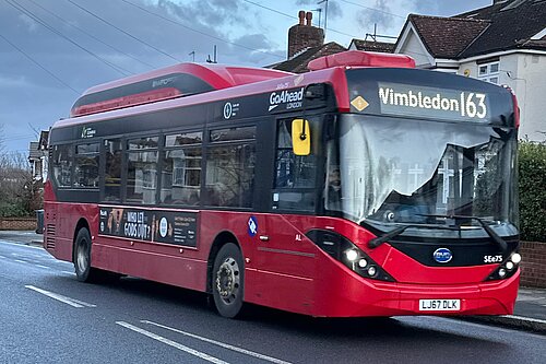 163 bus in Merton