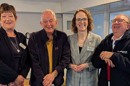 Alison with Oakwoods residents and staff
