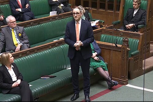 Ian Sollom speaking in the House of Commons