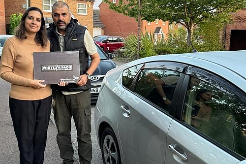 Cllr Saleena Raja and her husband Asad