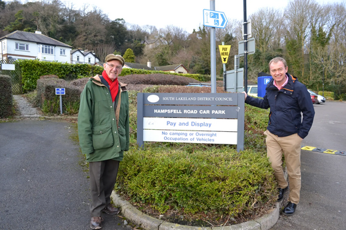 Tim and Eric Morrell at Hampsfell Road car park